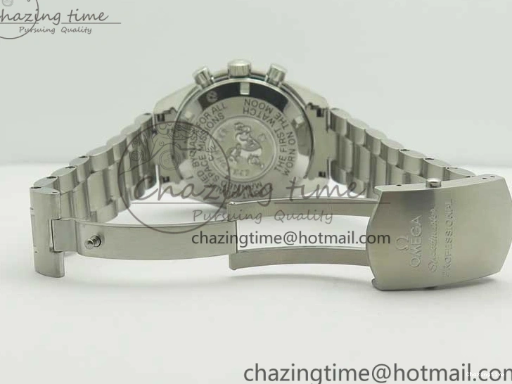 0419 Durable Speedmaster Professional SS OMF Best Edition Black Dial on SS Bracelet Manual Winding Chrono Movement 7995